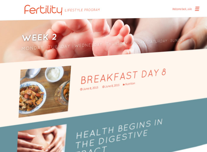 Web Design - Fertility Lifestyle Program